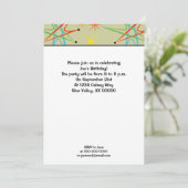 Retro Atomic Starburst Multicolored Pattern Kaart (Staand voorkant)