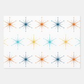 Retro Atomic Starburst Pattern Choose Your Colors Inpakpapier Vel (Voorkant 3)