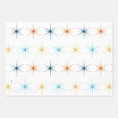 Retro Atomic Starburst Pattern Choose Your Colors Inpakpapier Vel (Voorkant 2)