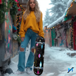 Retro Atomic Starburst Schaats Deck Design Persoonlijk Skateboard