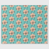 Retro Atomic Stars Patroon Cadeaupapier (Vlak)