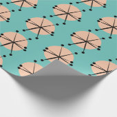 Retro Atomic Stars Patroon Cadeaupapier (Hoek)