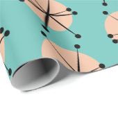 Retro Atomic Stars Patroon Cadeaupapier (Rol Hoek)