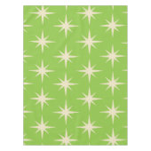 Retro Atomic Stars Pattern op Lime Green Tafelkleed (Voorkant)