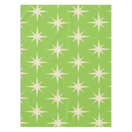 Retro Atomic Stars Pattern op Lime Green Tafelkleed