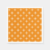 Retro Atomic Stars Pattern op Sinaasappel Servet (Voorkant)