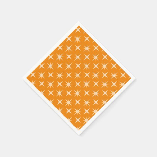 Retro Atomic Stars Pattern op Sinaasappel Servet (Hoek)