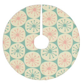 Retro Atomic Stippen Mideeuw Modern 50s Roze Mint Kerstboom Rok