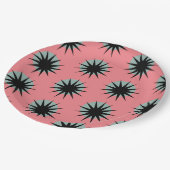 Retro Atomic Sunburst Pattern Papieren Bordje (Gekanteld)