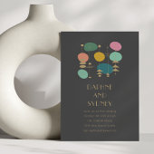 Retro Atomic Zwart Mid Century Modern Chique Bruil Kaart