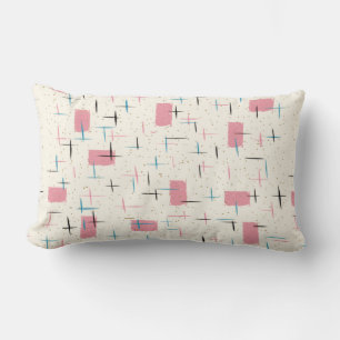 Retro Atomisch Roze Patroon Lumbaal Kussen