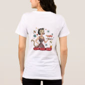 Retro Atomische Kat Pin-Up | "Happy Hour, Schat" M Tri-Blend Shirt (Achterkant)