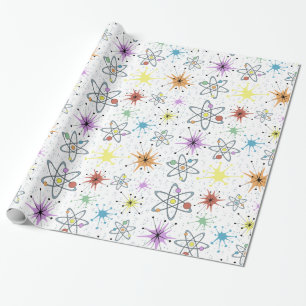 Retro Atoom Cadeaupapier