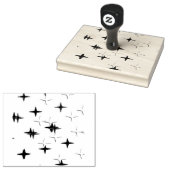 Retro Atoom Diamanten Ster Vormen Rubberstempel (Gestempeld)