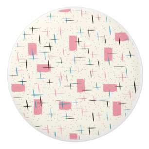 Retro Atoom Roze Ceramische Trekkracht van het Keramische Knop