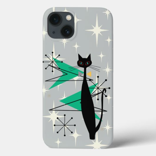 Retro Atoom Tijdperk Mid Century Modern MCM Koele Case-Mate iPhone Case (Achterkant)