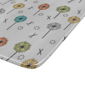 Retro atoombloemen veelkleurig snijplank (Hoek)