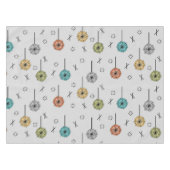 Retro atoombloemen veelkleurig tafelkleed (Voorkant (Horizontaal))