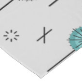 Retro atoombloemen veelkleurig tafelkleed (Gekanteld)