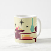 Retro atoomera middeleeuwse moderne MCM kool kat y Koffiemok (Voorkant rechts)