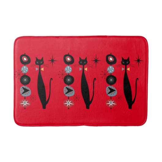 Retro atoomera midden midden midden midden midden  badmat (Voorkant)