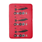 Retro atoomera midden midden midden midden midden  badmat (Voorkant Verticaal)