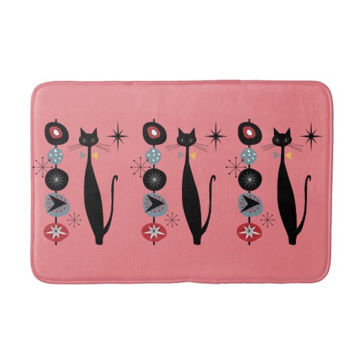 Retro atoomera midden midden midden midden midden badmat (Voorkant)