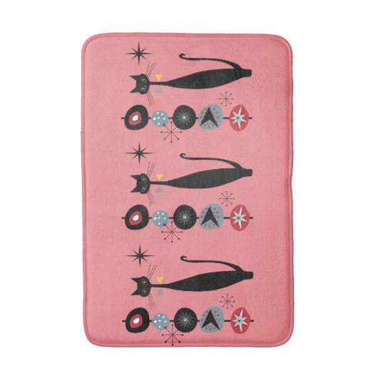 Retro atoomera midden midden midden midden midden badmat (Voorkant Verticaal)