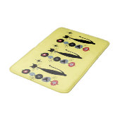 Retro atoomera midden midden midden midden midden  badmat (Gekanteld)