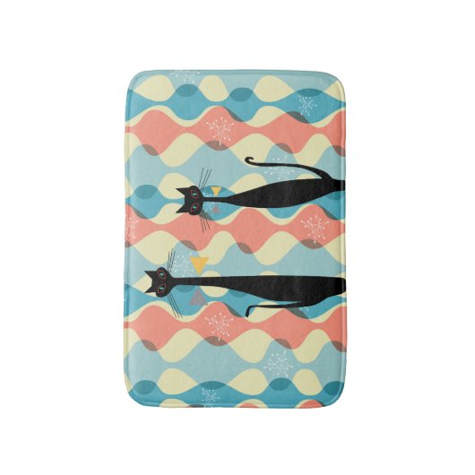 Retro atoomera midden midden midden midden midden  badmat (Voorkant Verticaal)