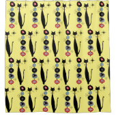 Retro atoomera midden midden midden midden midden douchegordijn (Voorkant)