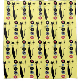 Retro atoomera midden midden midden midden midden  douchegordijn