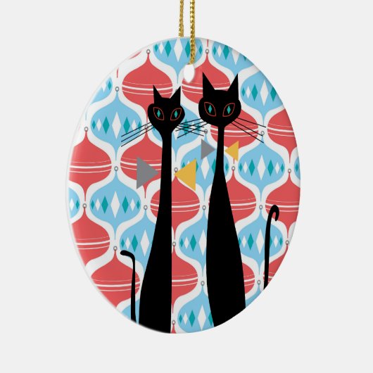 Retro atoomera midden midden midden midden midden  keramisch ornament (Rechts)