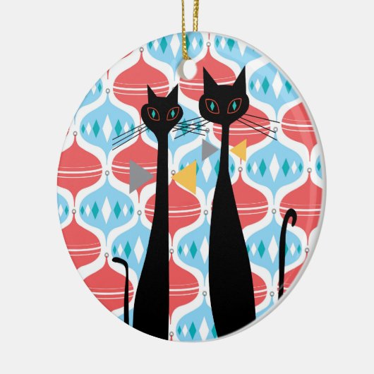 Retro atoomera midden midden midden midden midden keramisch ornament (Links)