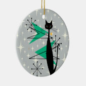 Retro atoomera midden midden midden midden midden keramisch ornament (Rechts)