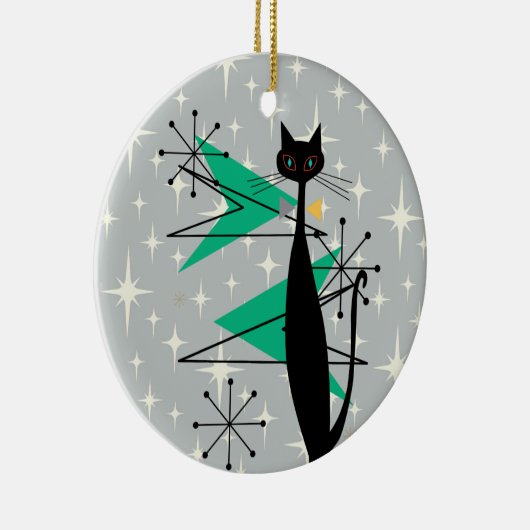 Retro atoomera midden midden midden midden midden keramisch ornament (Rechts)