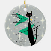 Retro atoomera midden midden midden midden midden keramisch ornament (Achterkant)