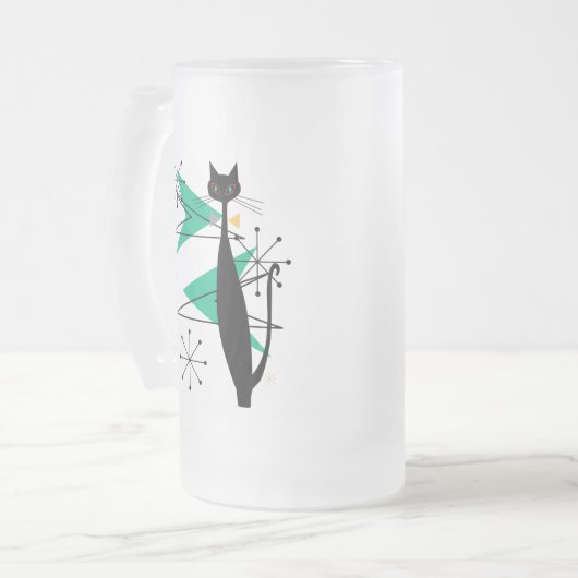 Retro atoomera midden midden midden midden midden  matglas bierpul (Voorkant links)