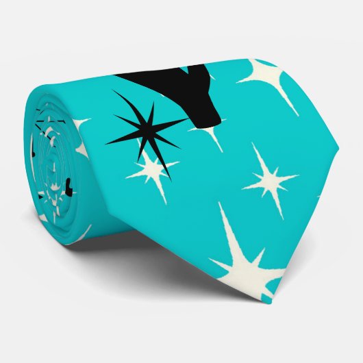 Retro atoomera midden midden midden midden midden  stropdas (Opgerold)