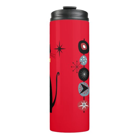 Retro atoomera midden midden midden midden midden  thermosbeker (Voorkant)