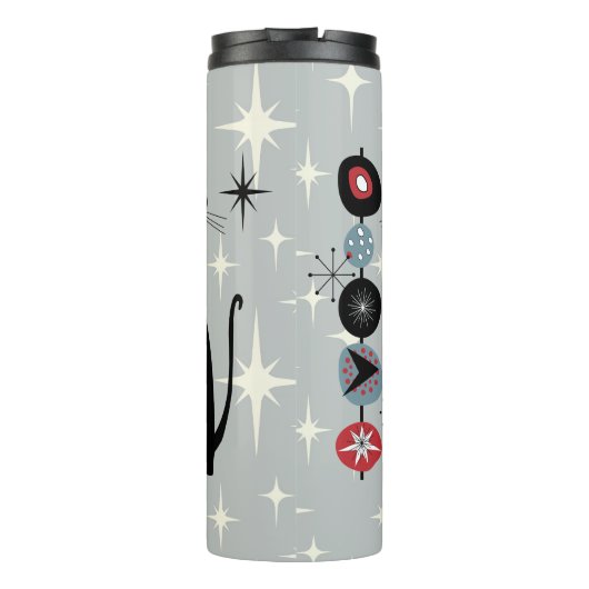 Retro atoomera midden midden midden midden midden  thermosbeker (Achterkant)