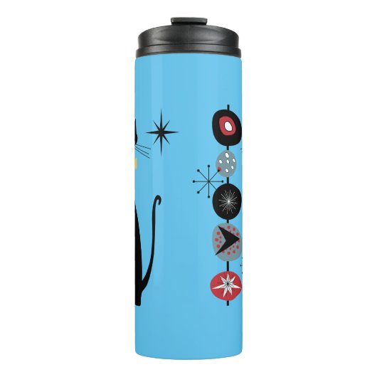 Retro atoomera midden midden midden midden midden thermosbeker (Voorkant)