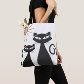 Retro atoomera midden midden midden midden midden  tote bag (Dichtbij)