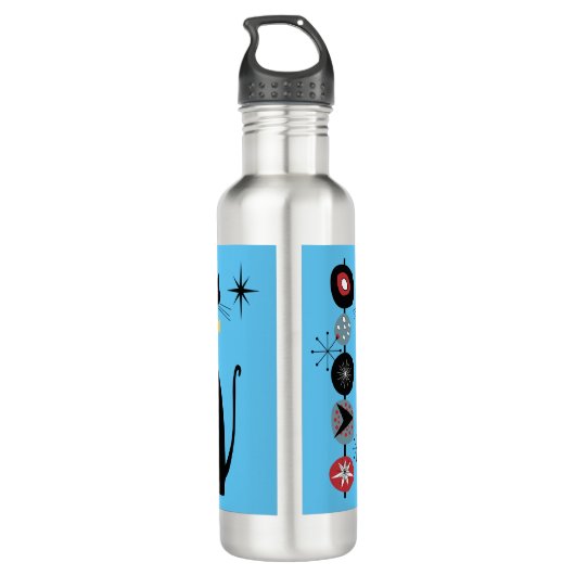 Retro atoomera midden midden midden midden midden  waterfles  (Achterkant)