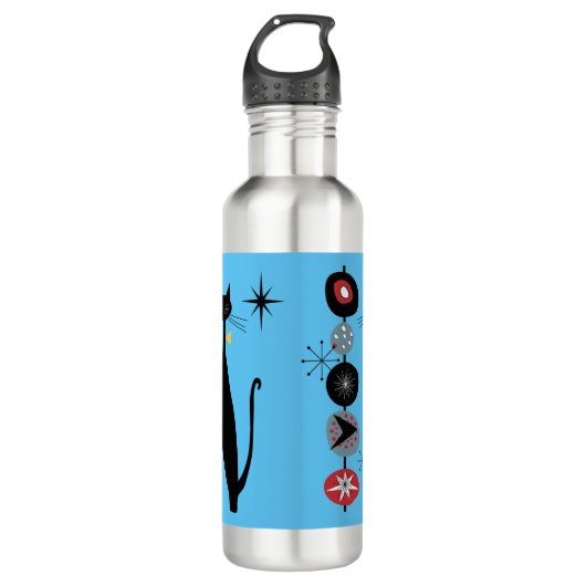 Retro atoomera midden midden midden midden midden  waterfles  (Voorkant)