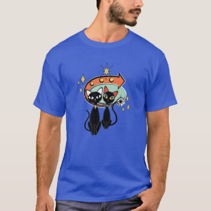 Retro atoomera middeneeuwse moderne keukenkatten t-shirt