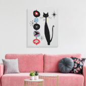 Retro atoomera middeneeuwse moderne kool canvas afdruk (Insitu (Woonkamer))