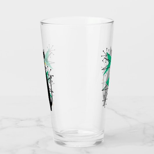 Retro atoomera middeneeuwse moderne kool glas (Rechts)