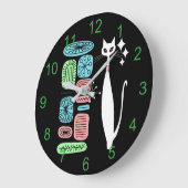 Retro atoomera middeneeuwse moderne kool grote klok (Hoek)