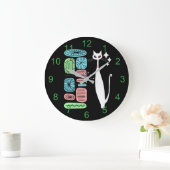 Retro atoomera middeneeuwse moderne kool grote klok (Huis)